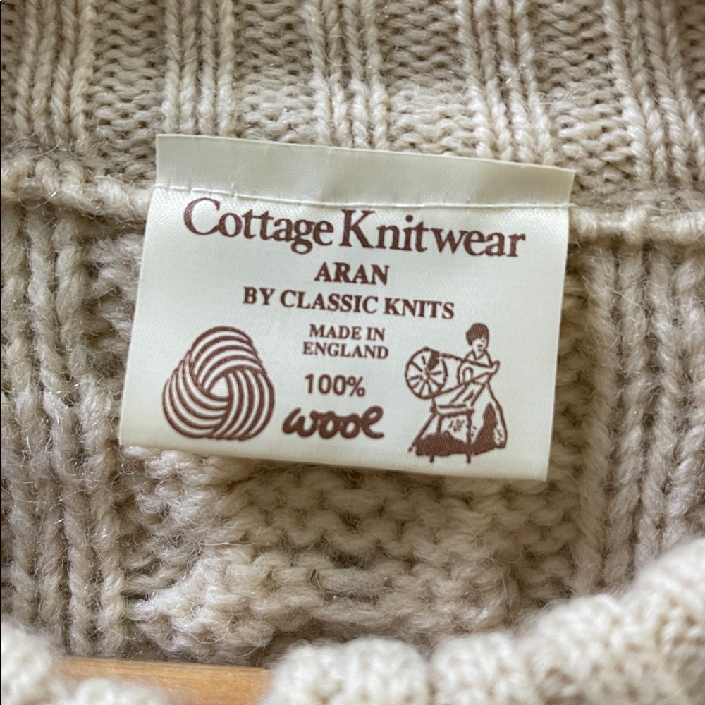 Vintage Cottage Knitwear Wool Cardigan - Picture 3 of 6